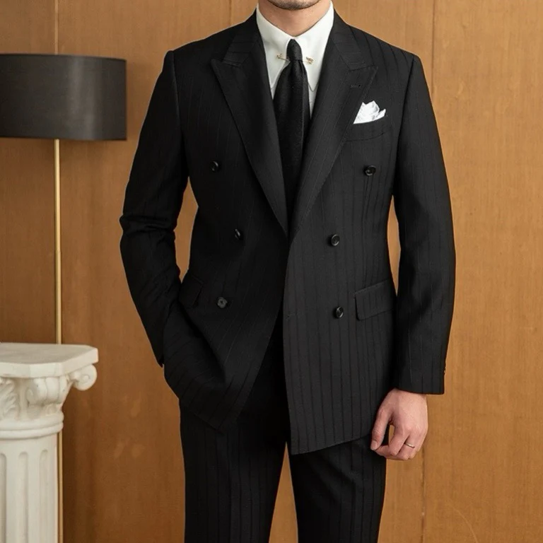 Black Birmingham Suit - Hidden Stripes (Includes: Jacket + Trousers) - Image 3