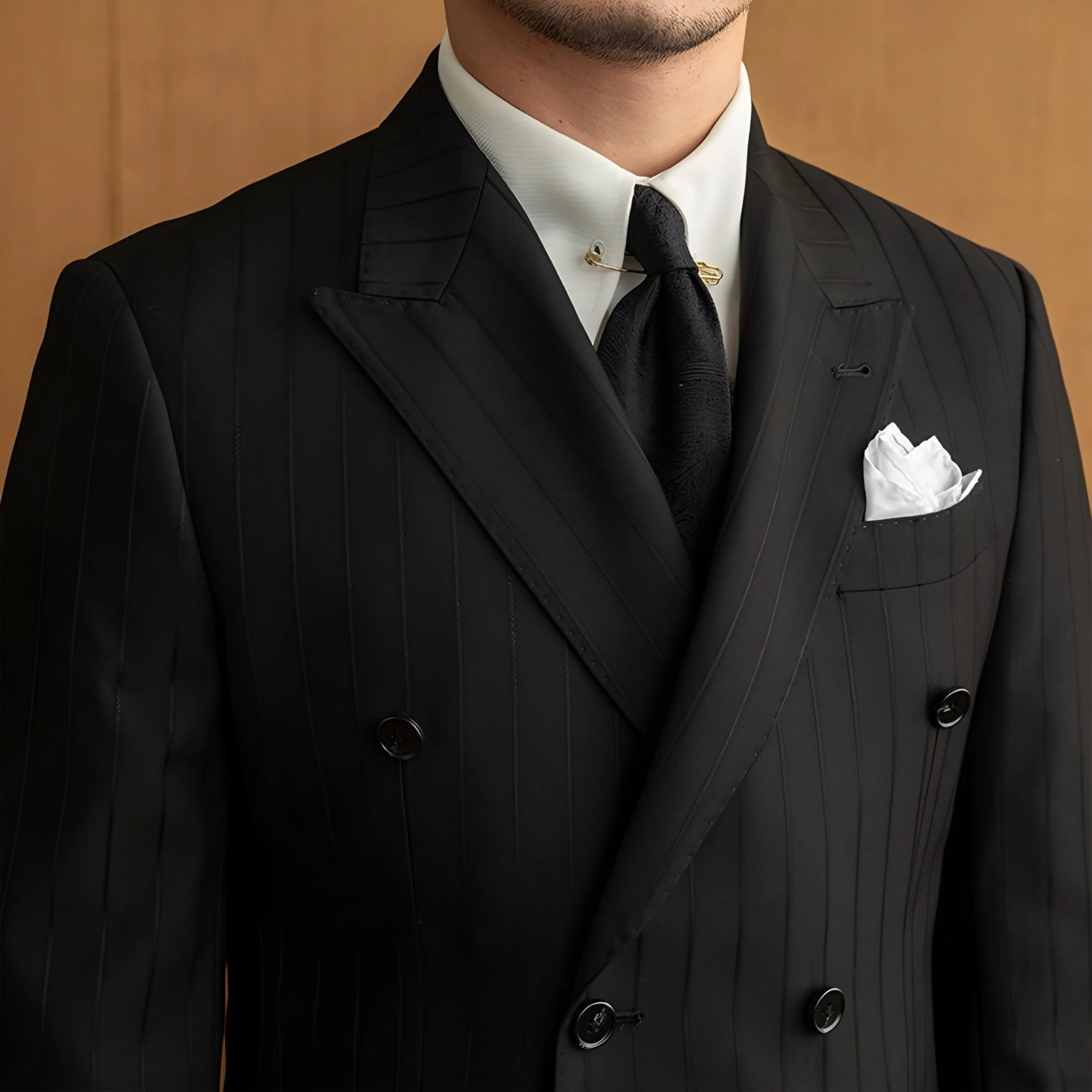 Black Birmingham Suit - Hidden Stripes (Includes: Jacket + Trousers) - Image 4