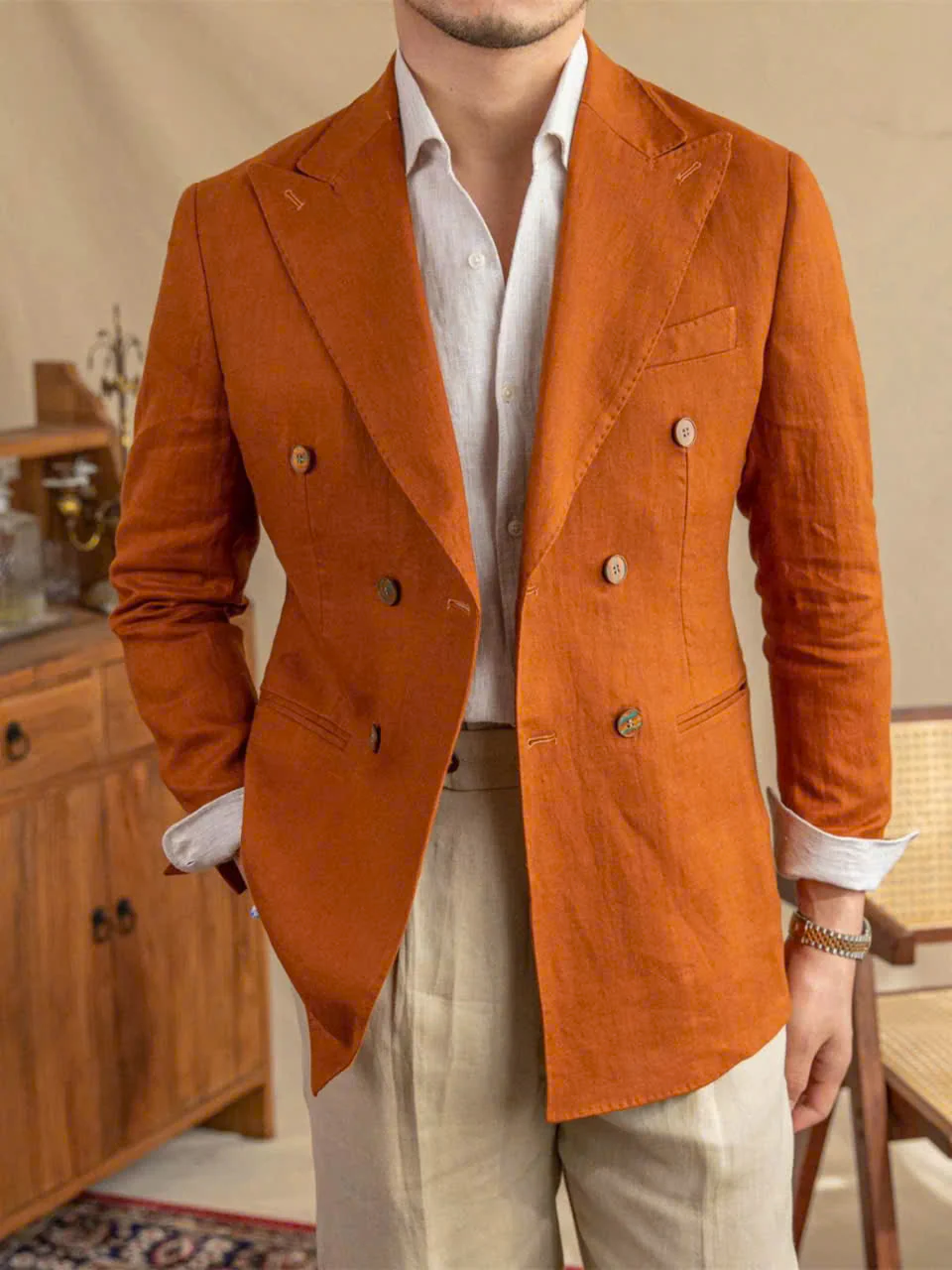 Havana Linen Suit (Includes: Jacket + Trousers) - Image 3