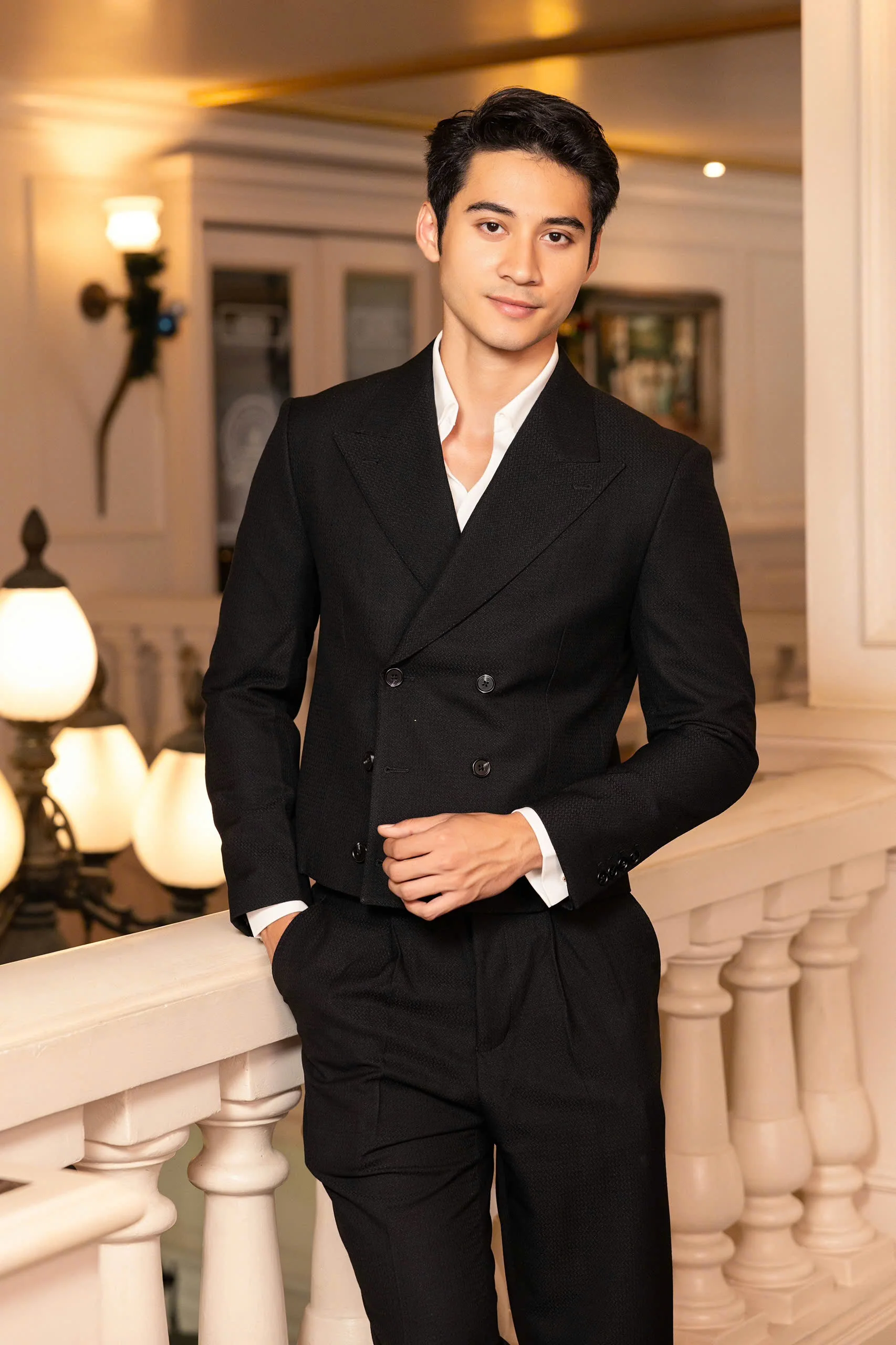 Black Padova Suit - Crop Jacket (Includes: Jacket + Trousers) - Image 4