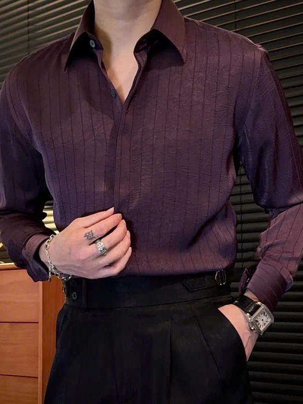 Silk Shadow-Stripe Shirt - Image 5
