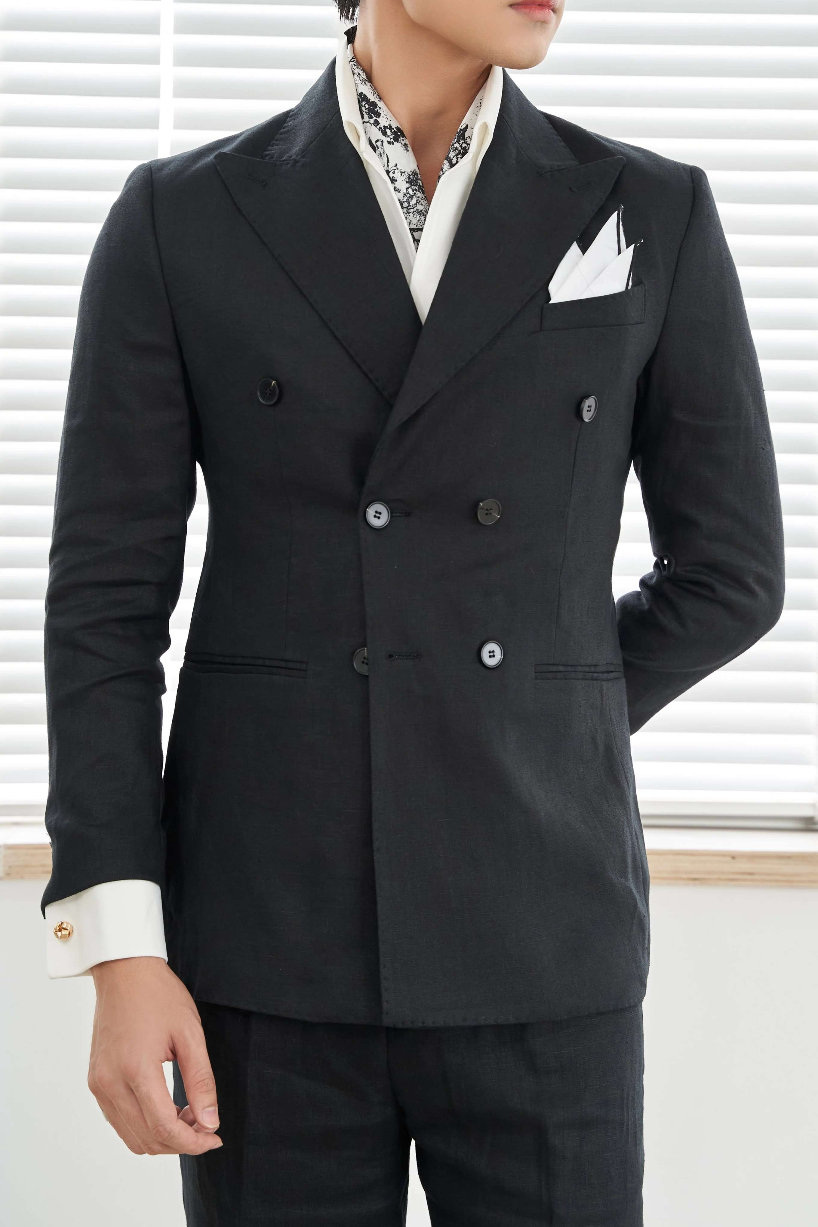Havana Linen Blazer (Black) – Harold - Image 4