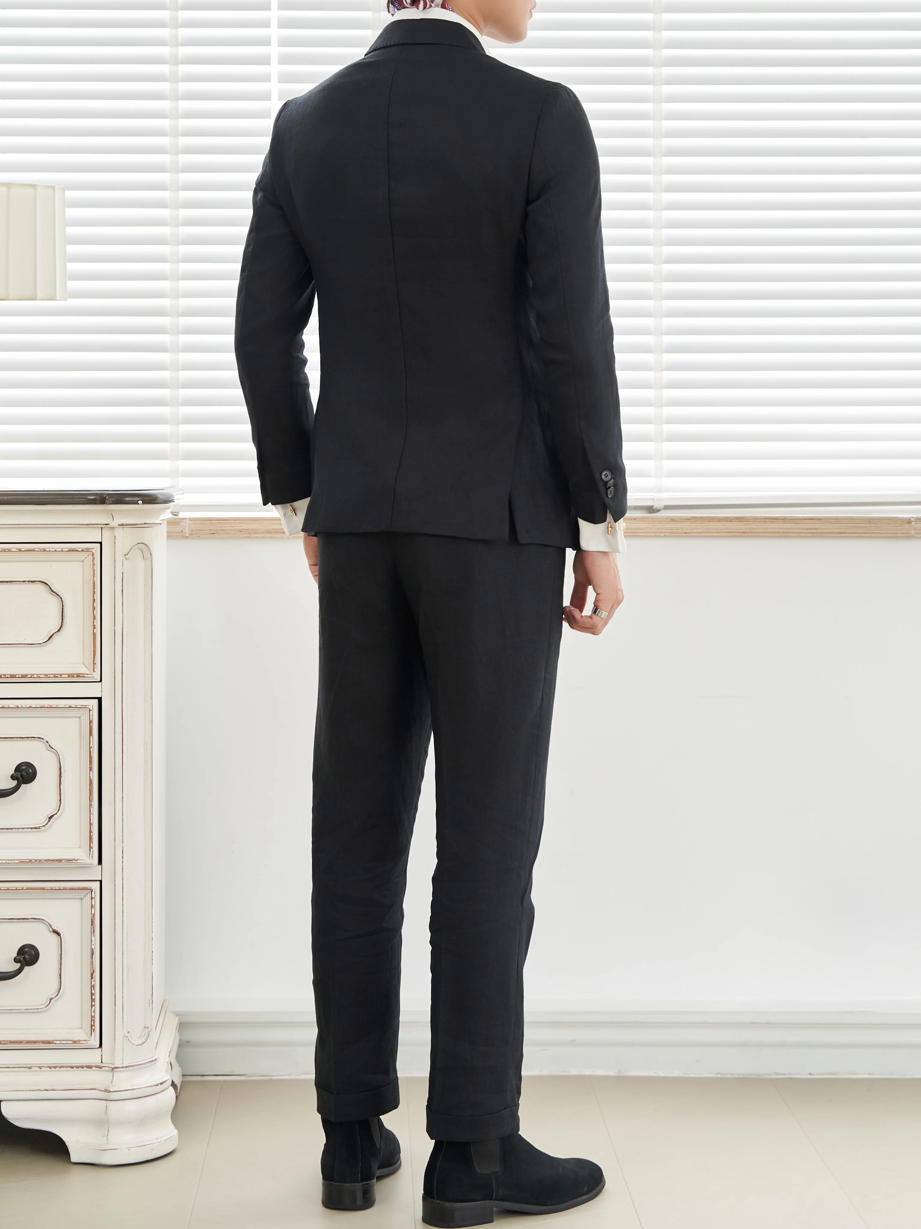 Havana Linen Blazer (Black) – Harold - Image 7
