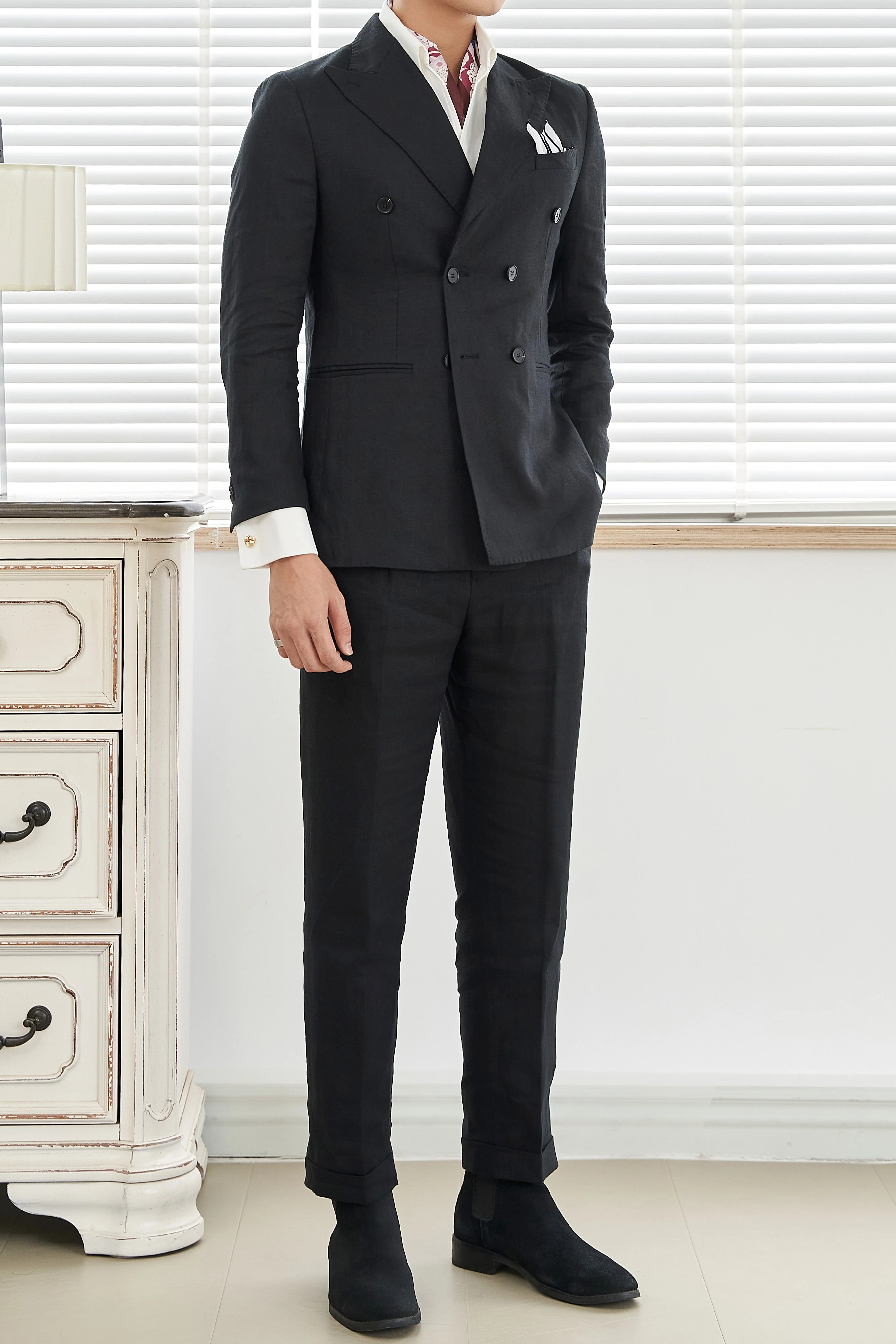 Havana Linen Blazer (Black) – Harold - Image 8