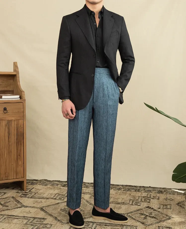Havana Linen Blazer (Black) – Harold - Image 9