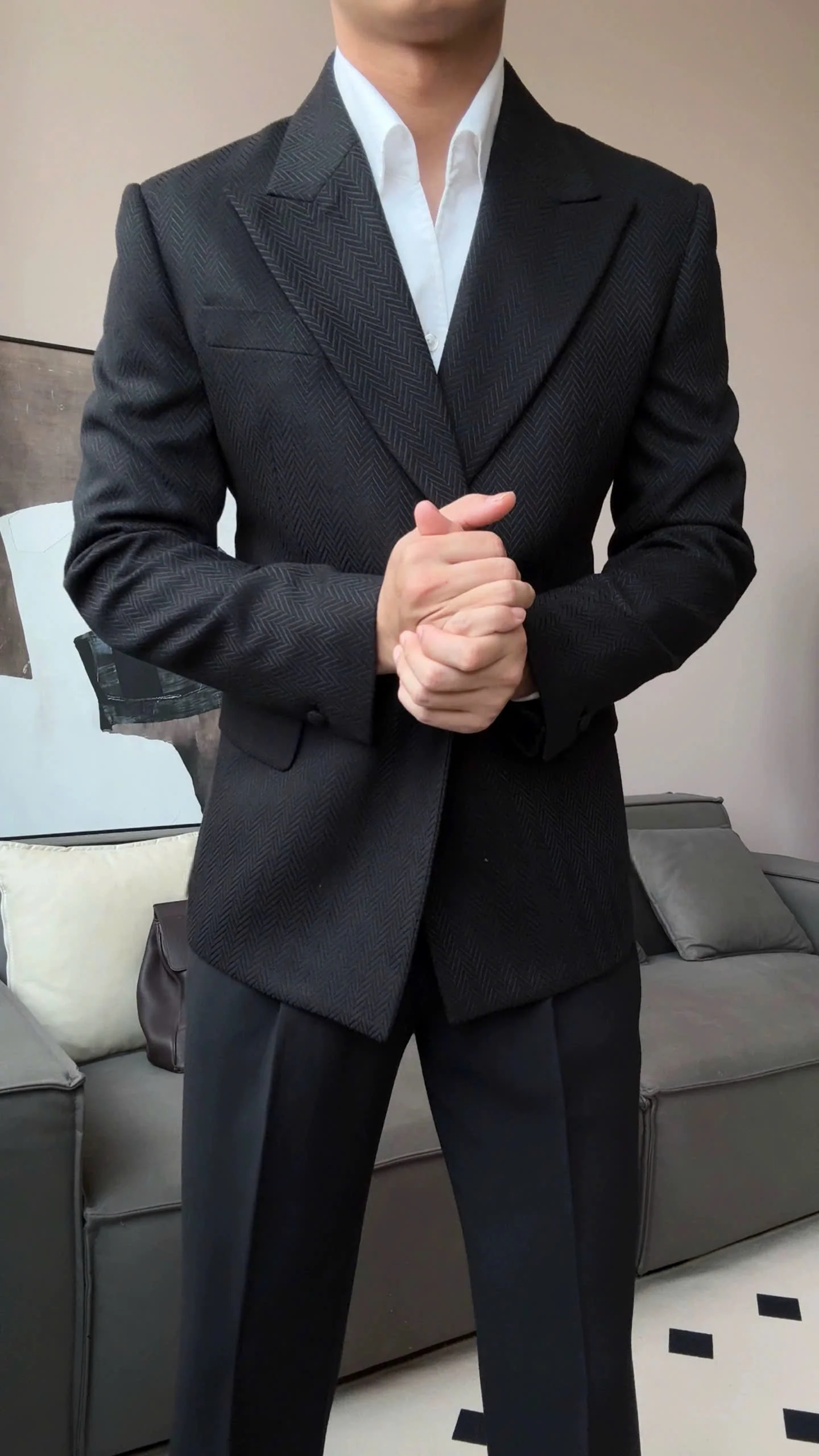 Cotswolds Herringbone Blazer - Image 8
