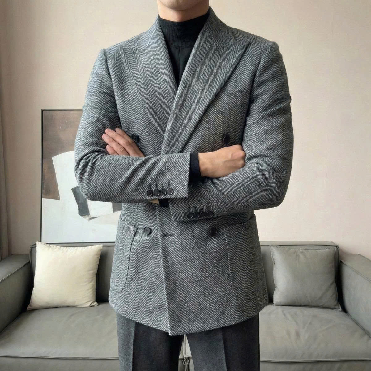 Edinburgh Herringbone Blazer - Image 6