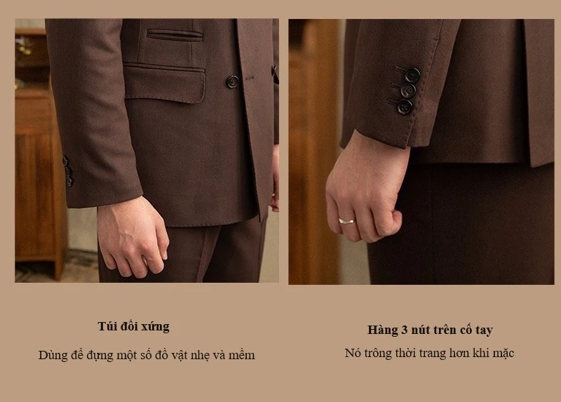 Dark Brown Garbadine Suit (Includes: Jacket + Trousers) - Image 10