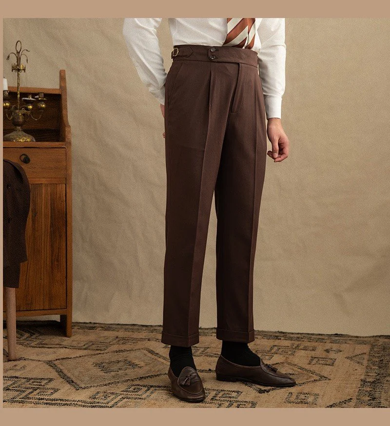 Dark Brown Garbadine Suit (Includes: Jacket + Trousers) - Image 7