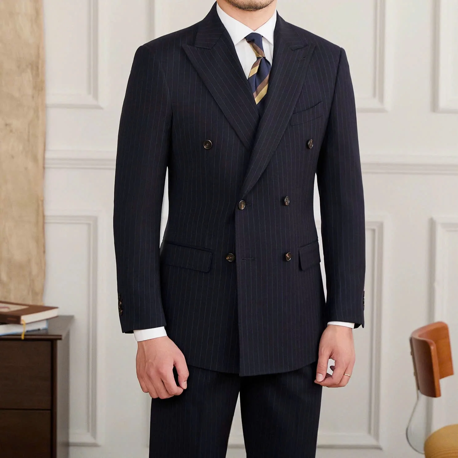 Harold Lausanne Pinstripe Double-Breasted Suit - Image 3