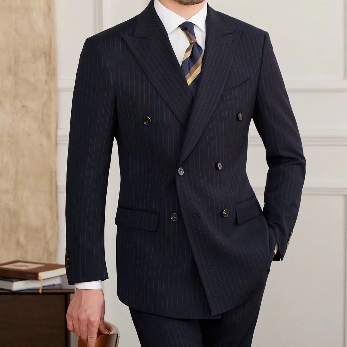 Harold Lausanne Pinstripe Double-Breasted Suit - Image 4
