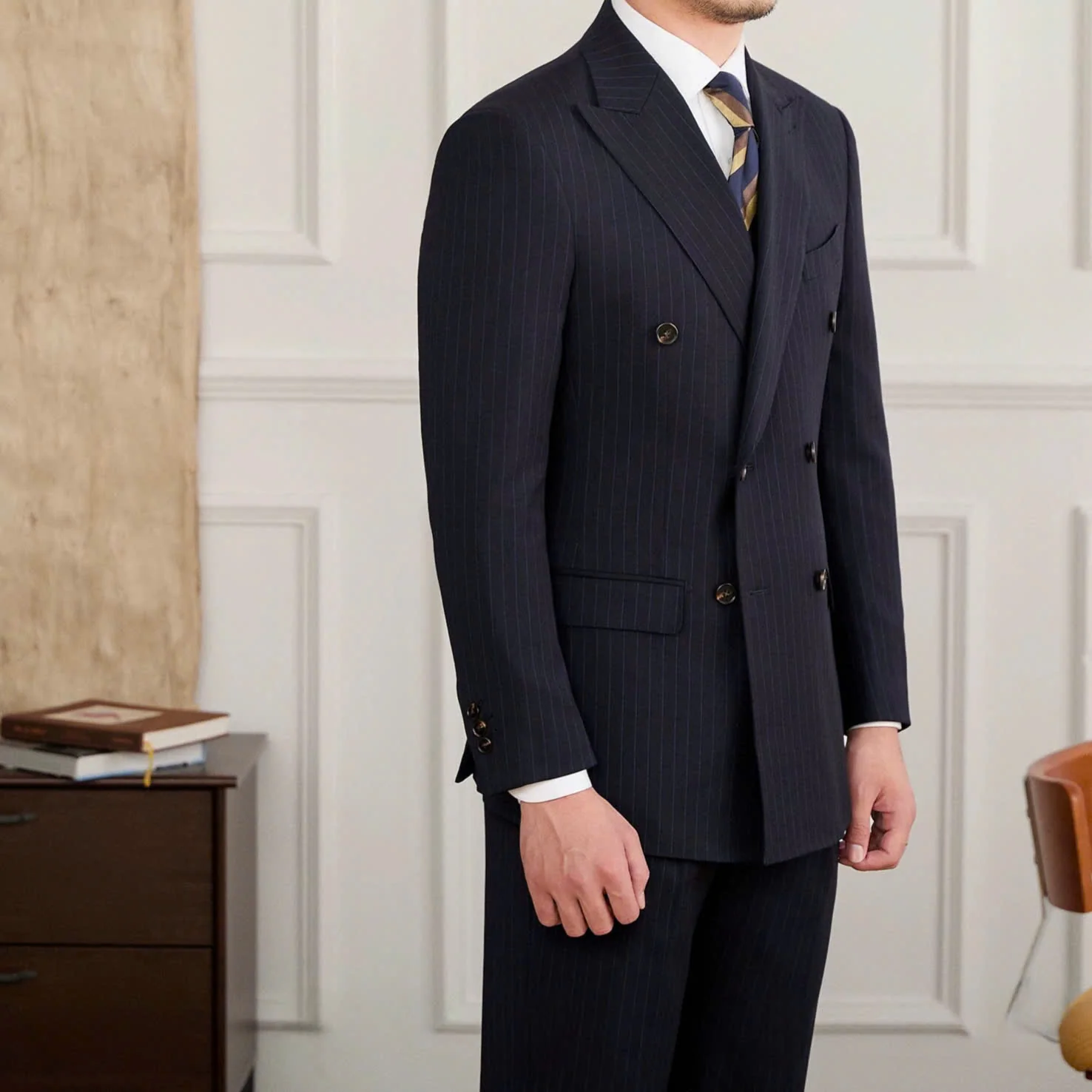 Harold Lausanne Pinstripe Double-Breasted Suit - Image 5