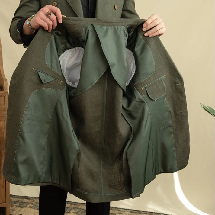 Havana Linen Blazer (Olive) – Harold - Image 7