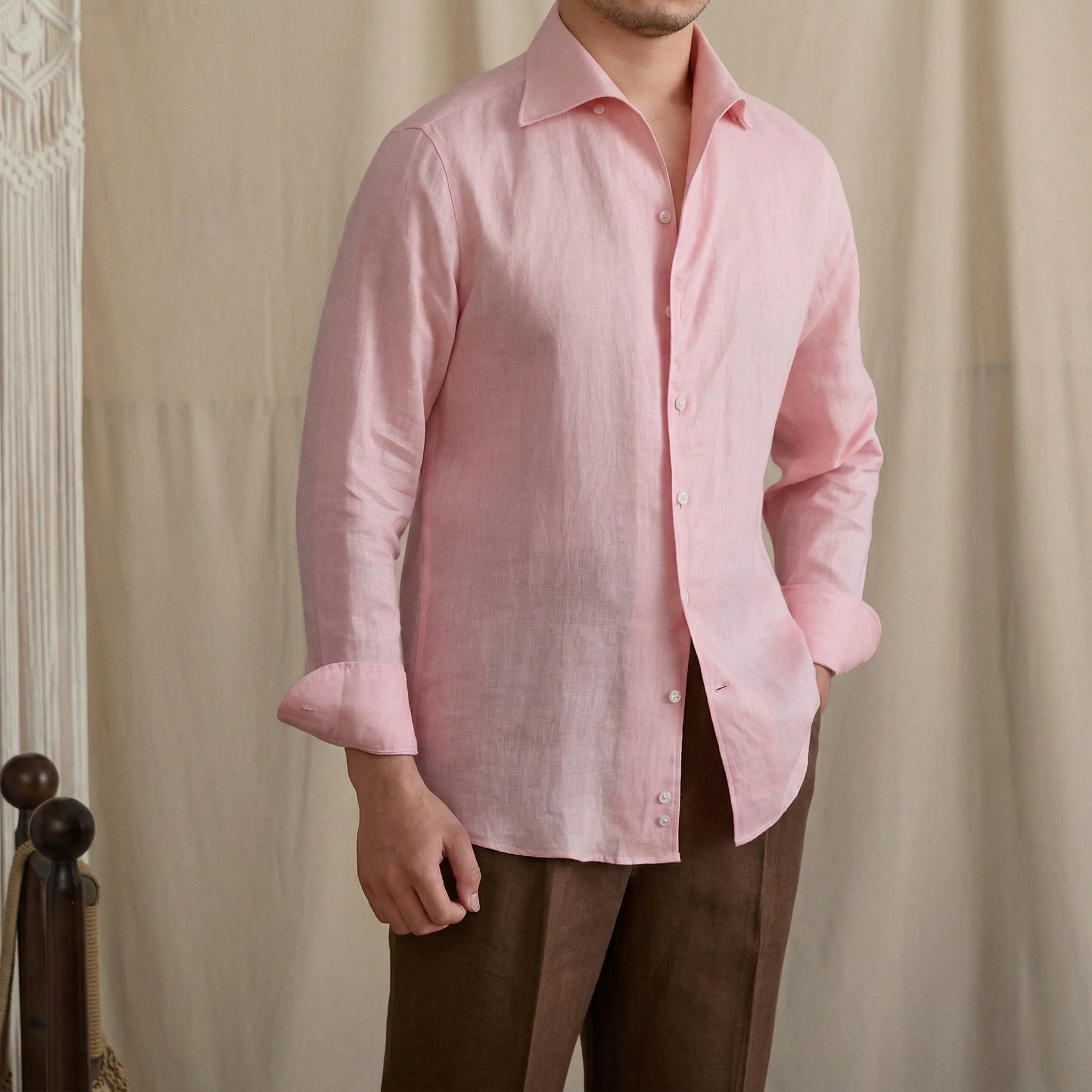 Hidden Button Down Linen Shirt Season 2 - Image 6