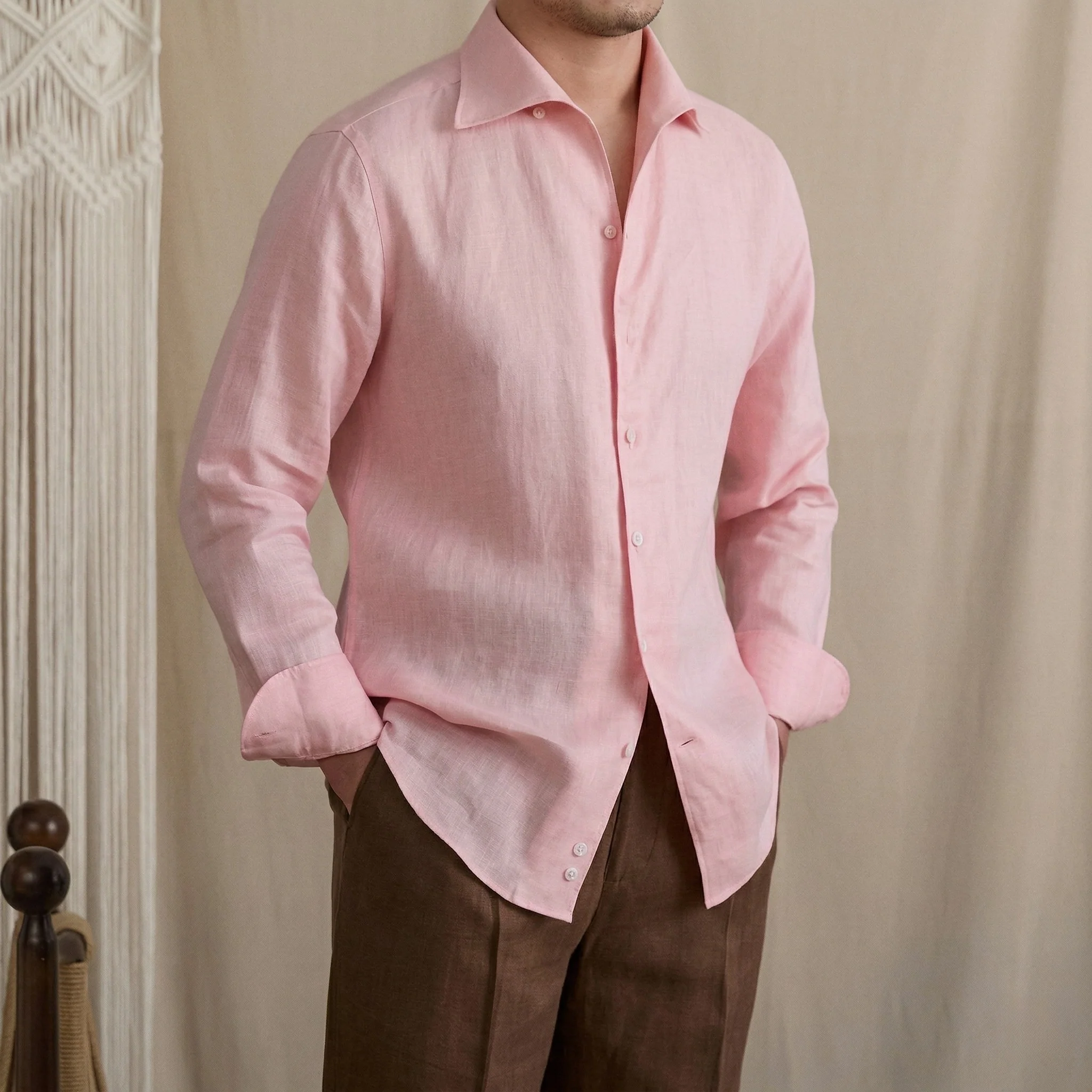 Hidden Button Down Linen Shirt Season 2 - Image 7