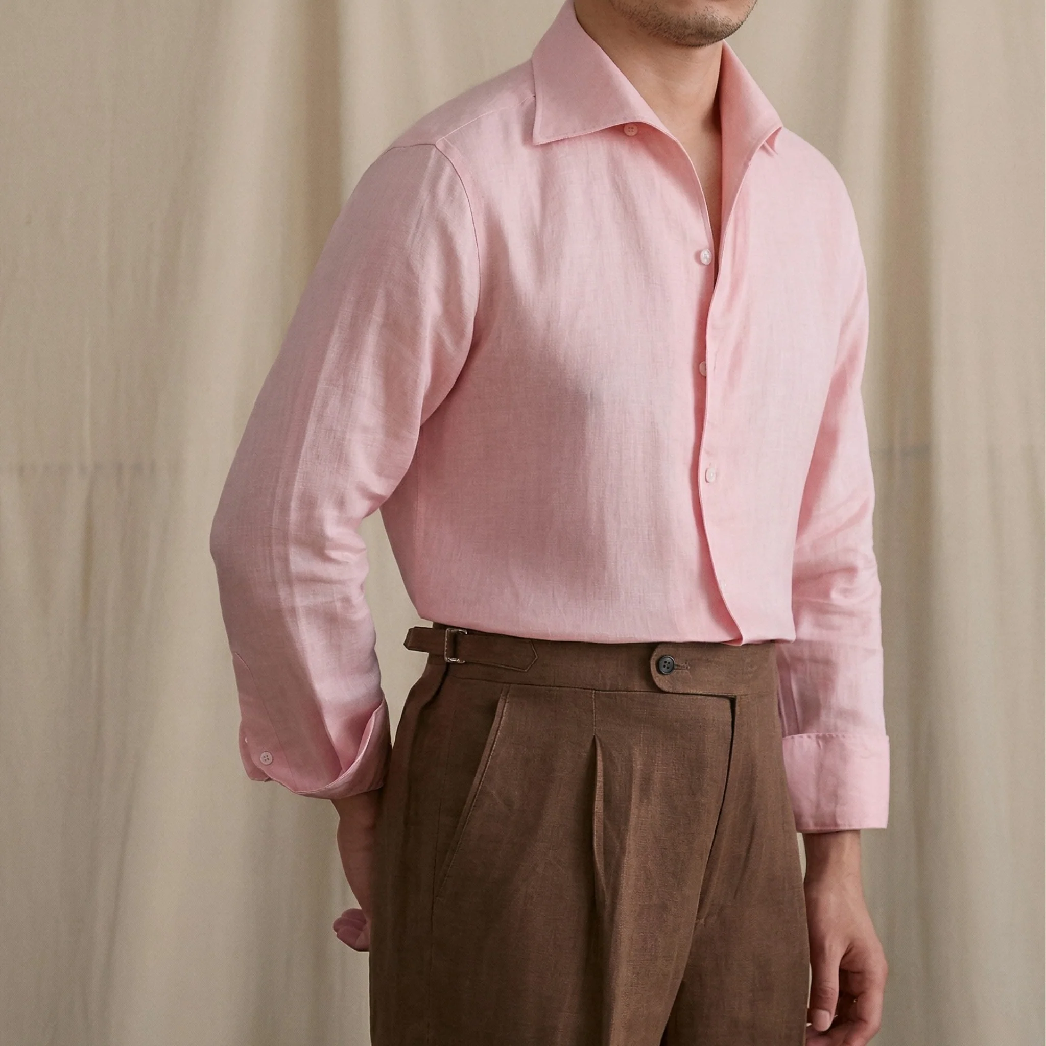 Hidden Button Down Linen Shirt Season 2 - Image 8