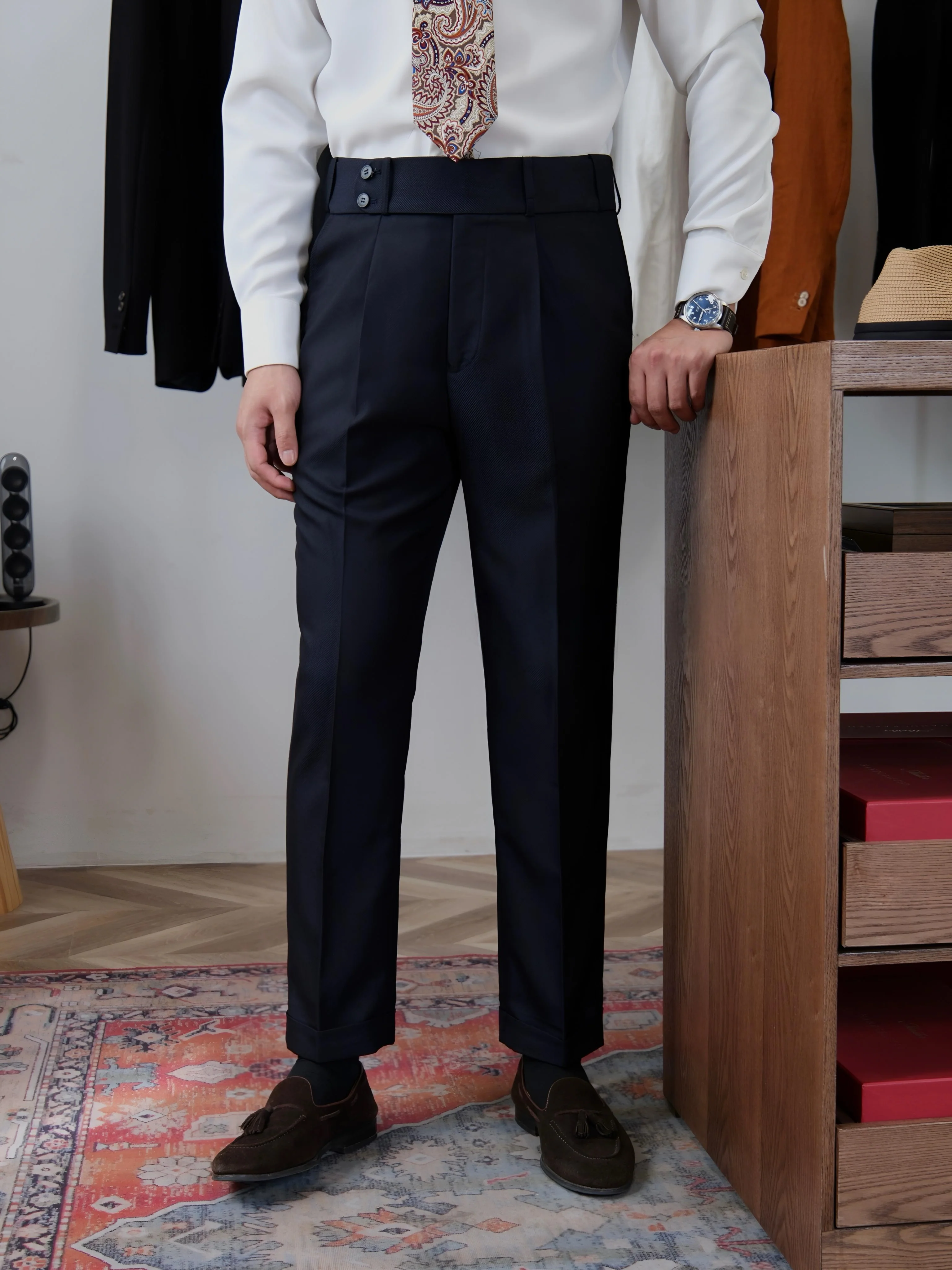 Jet Black Milano Suit (Includes: Jacket + Waistcoat + Trousers) - Image 10
