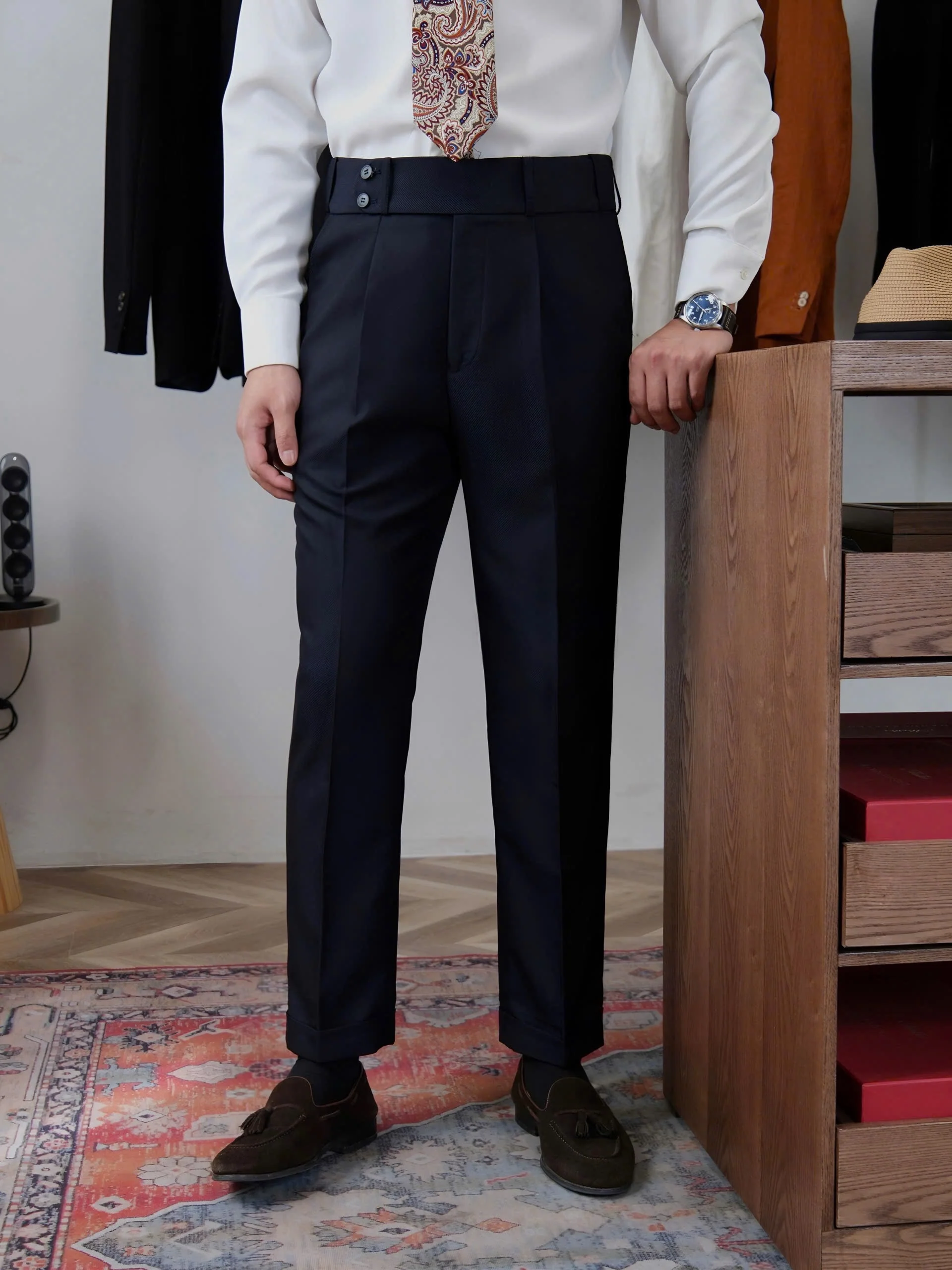 Jet Navy Milano Suit (Includes: Jacket + Waistcoat + Trousers) - Image 11