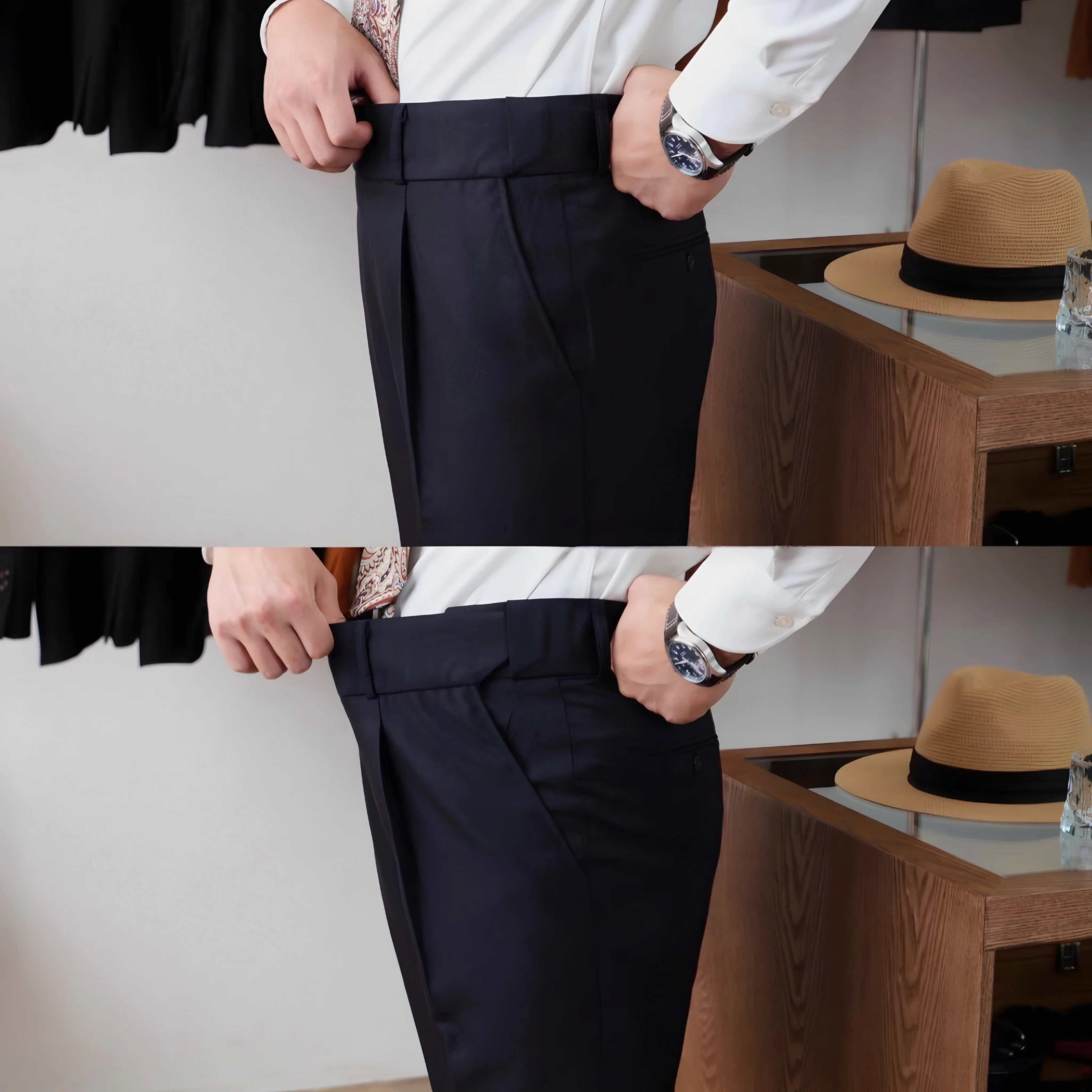 Jet Navy Milano Suit (Includes: Jacket + Waistcoat + Trousers) - Image 12
