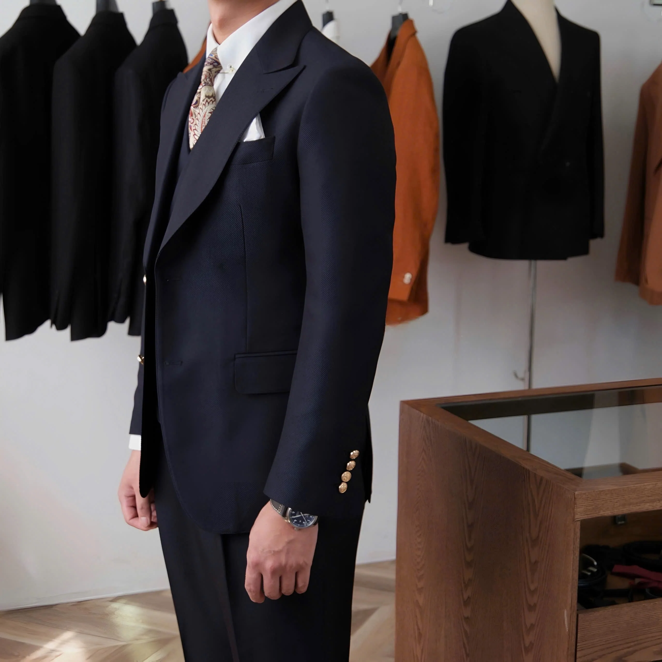 Jet Navy Milano Suit (Includes: Jacket + Waistcoat + Trousers) - Image 4