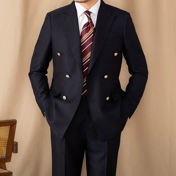 Milano Black Double-Breasted Suit - Image 10