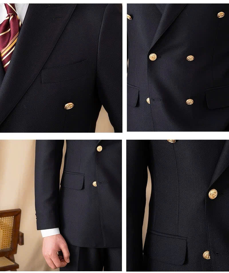 Milano Black Double-Breasted Suit - Image 11