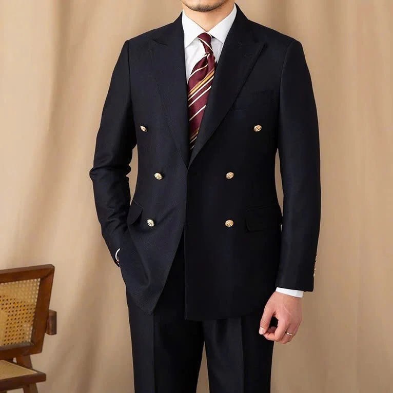 Milano Black Double-Breasted Suit - Image 12