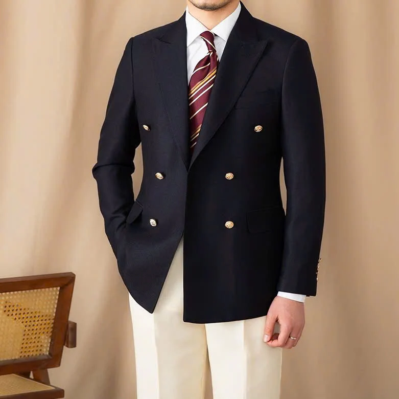 Milano Black Double-Breasted Suit - Image 4