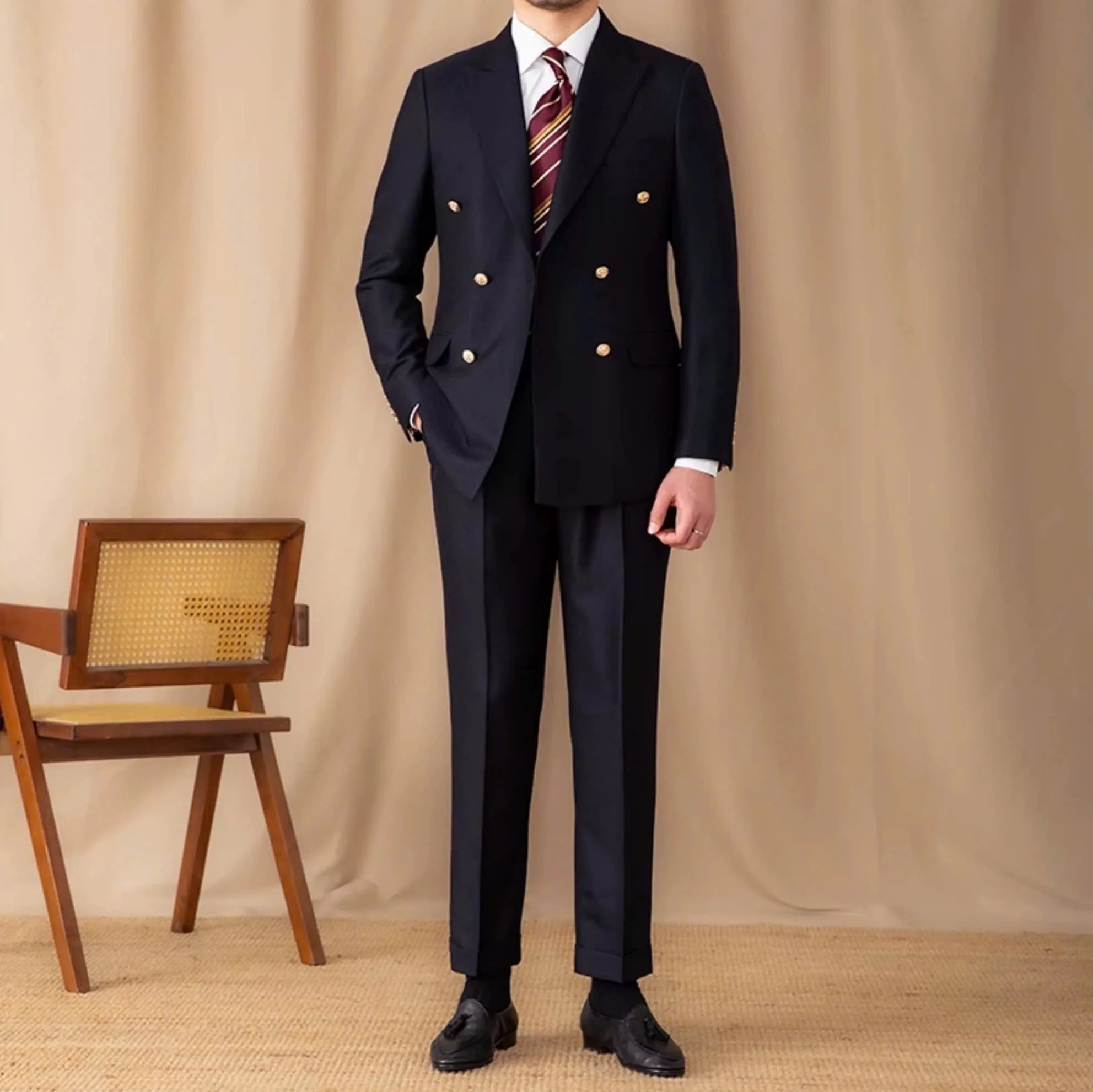 Milano Black Double-Breasted Suit - Image 8