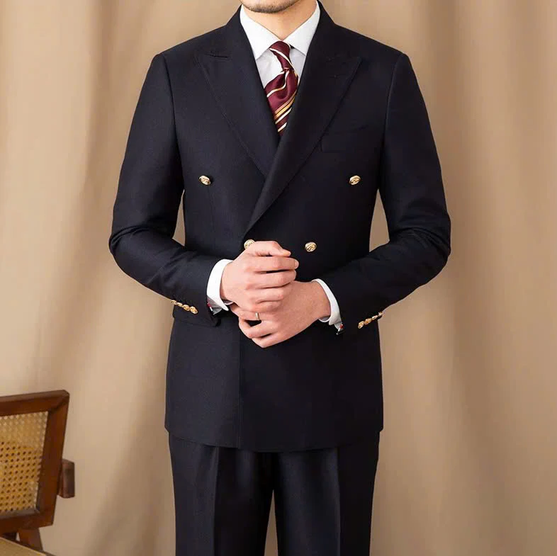 Milano Black Double-Breasted Suit - Image 9
