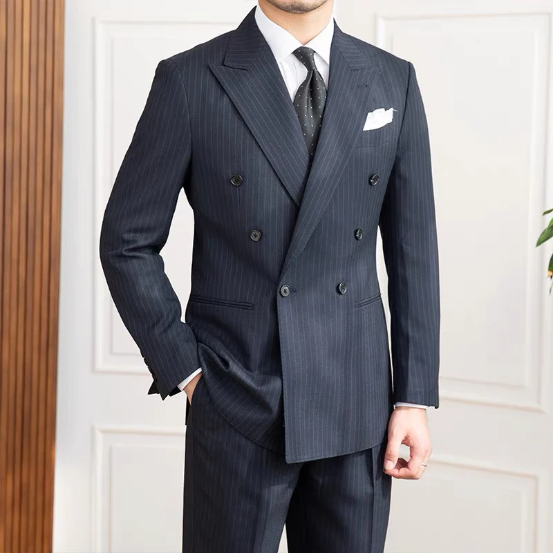 Navy Striped Veroza Suit - Image 10