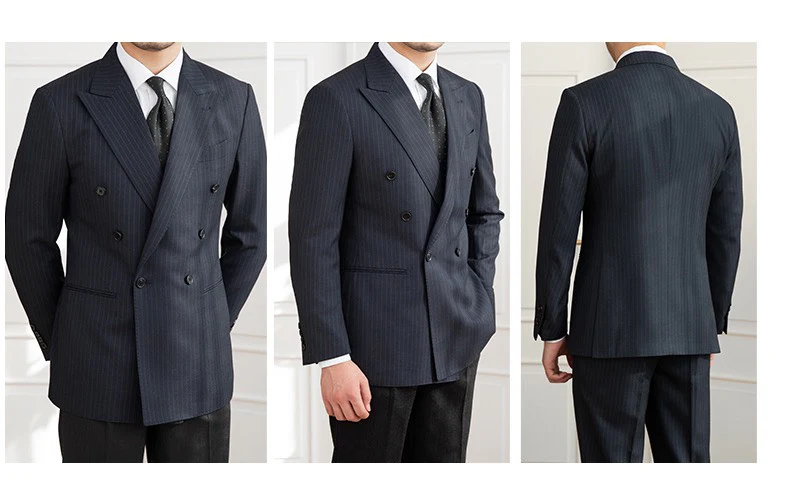 Navy Striped Veroza Suit - Image 11