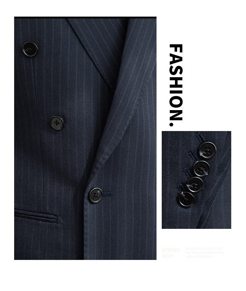 Navy Striped Veroza Suit - Image 13