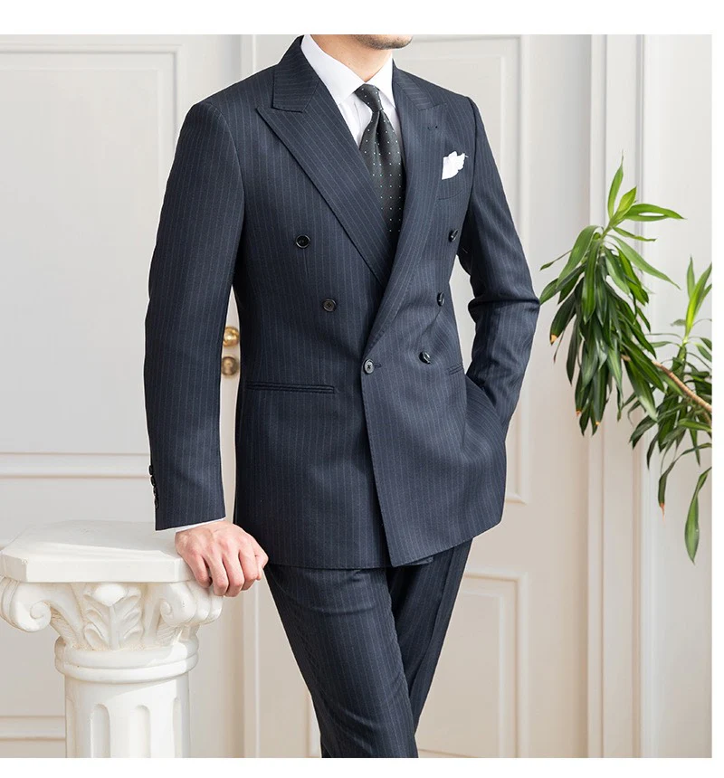 Navy Striped Veroza Suit - Image 15