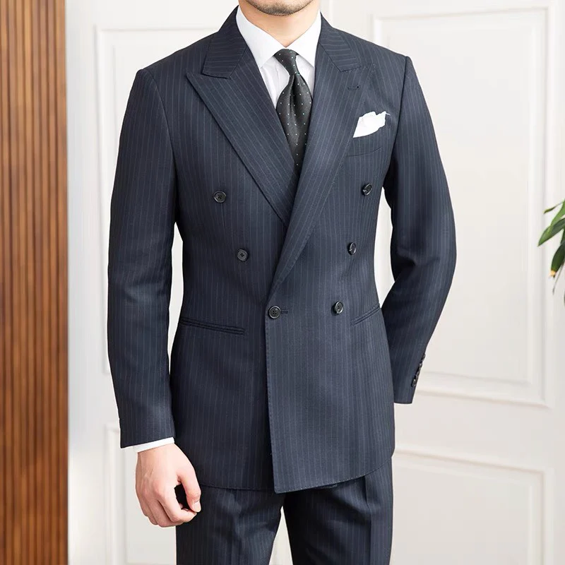 Navy Striped Veroza Suit - Image 3