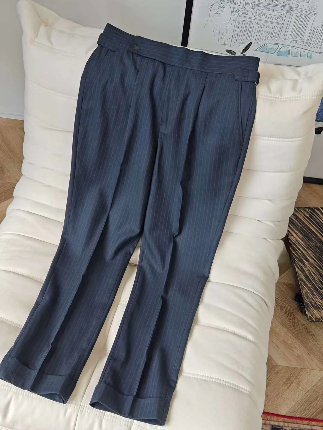 Navy Striped Veroza Suit - Image 8