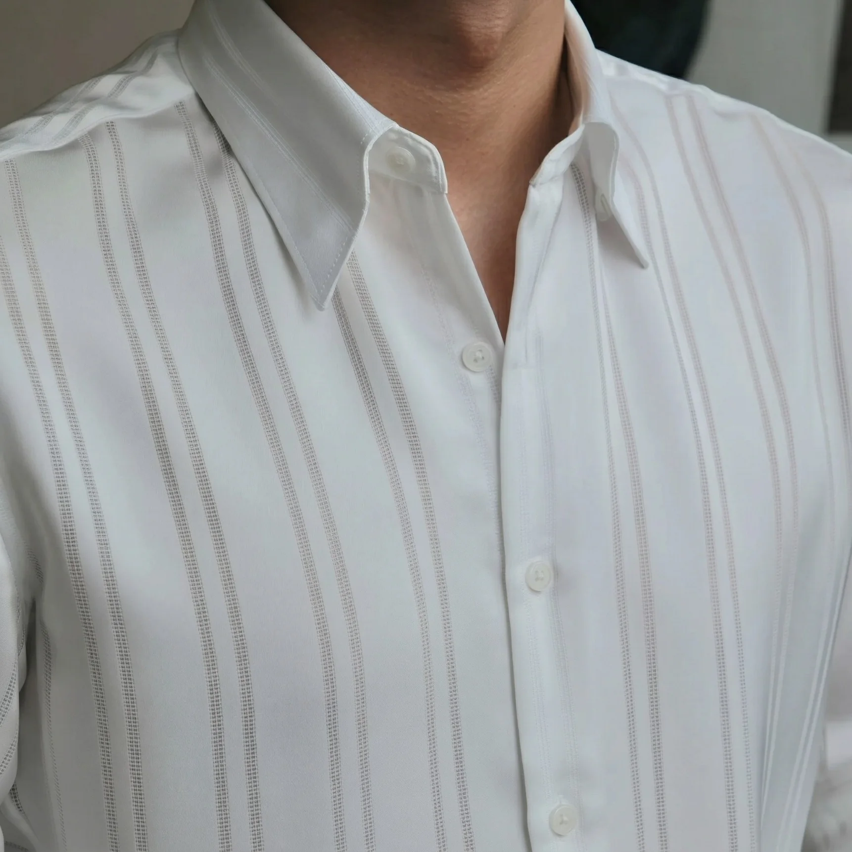 Noctis Silk-Textured Striped Shirt - Image 4
