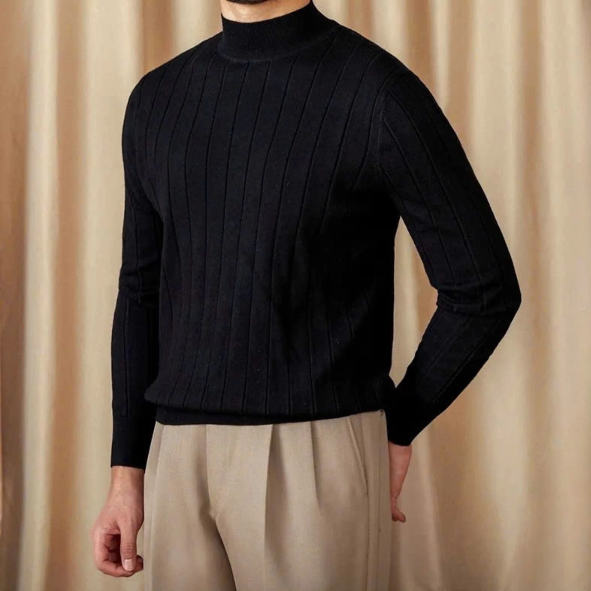 Ribbed Mock-Neck Knit - Image 6