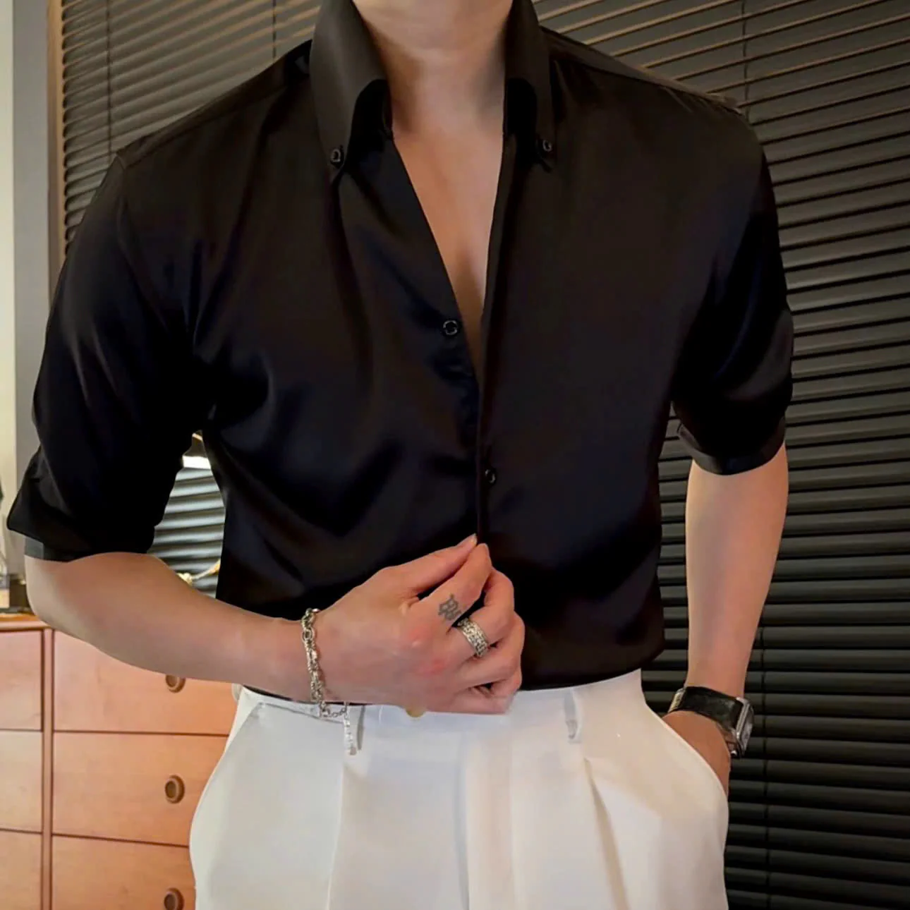 Riviera Button Down Half-Sleeve Shirt - Image 3