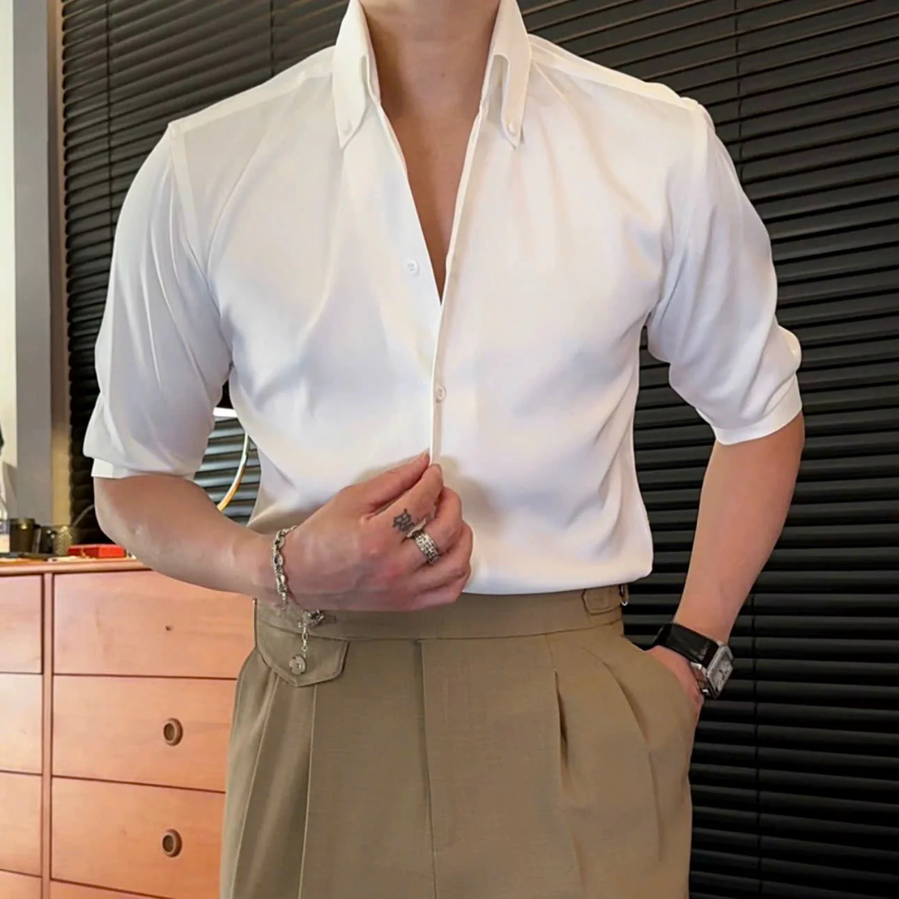 Riviera Button Down Half-Sleeve Shirt - Image 4