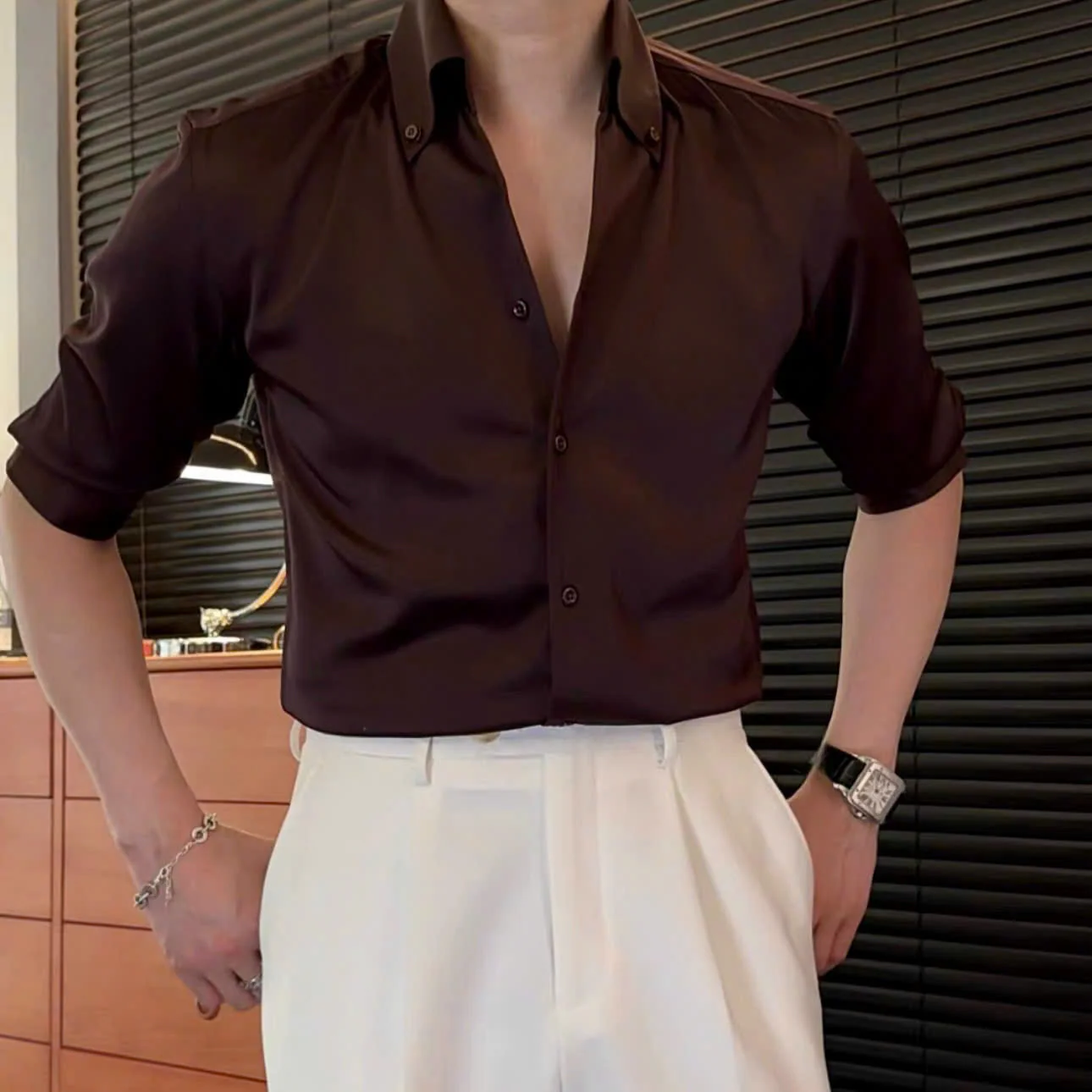 Riviera Button Down Half-Sleeve Shirt - Image 6