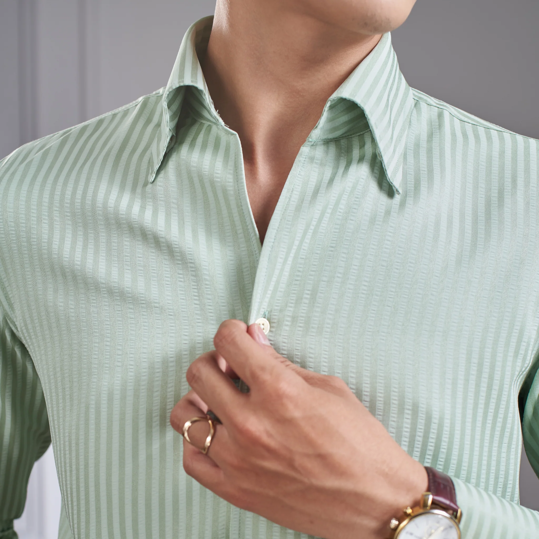 Seersucker Button Down Shirt - Image 6