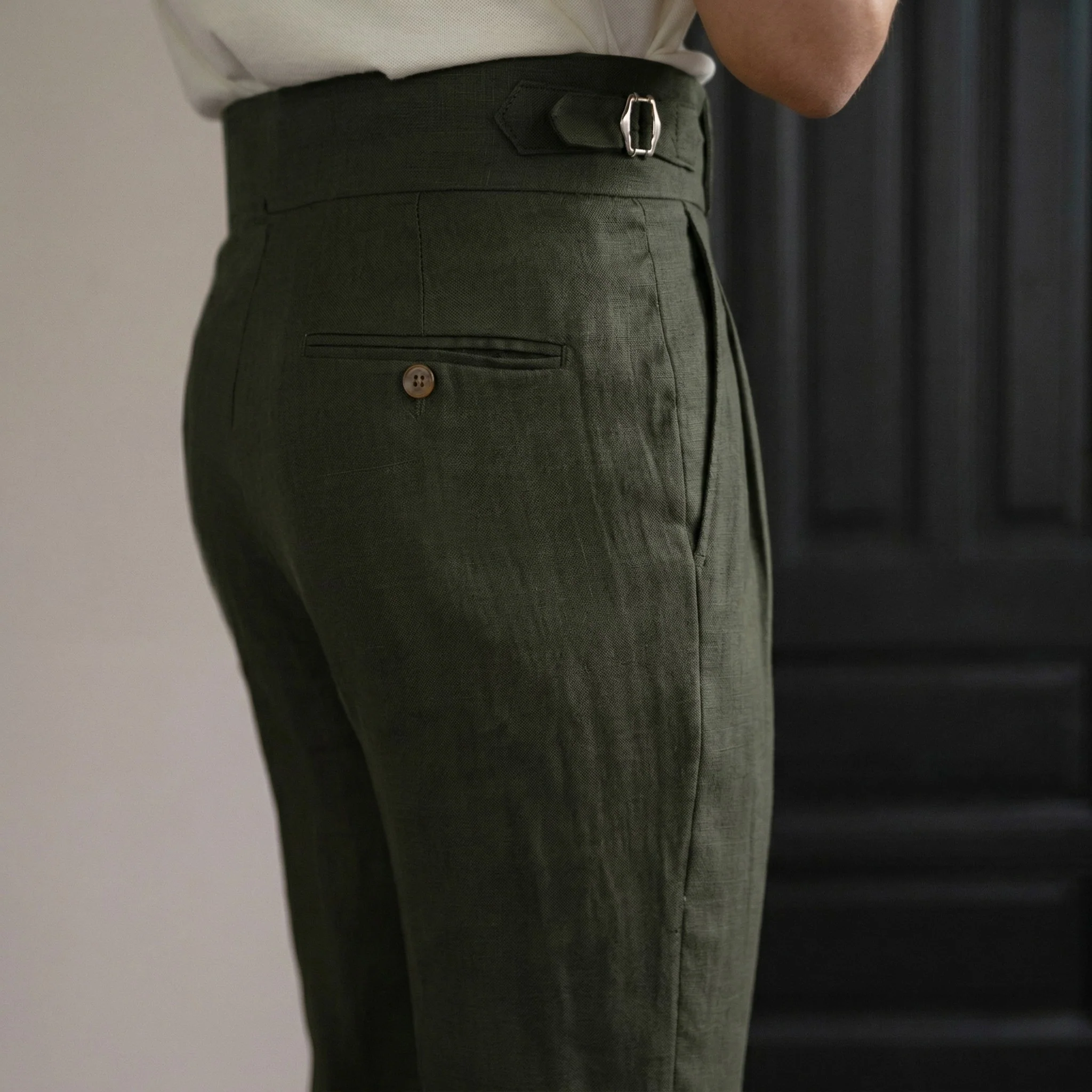 Sidetab Linen Trousers Season 2 - Image 11