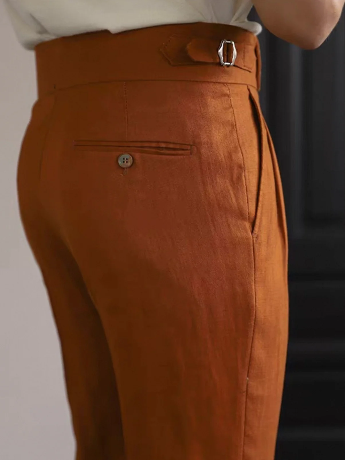 Sidetab Linen Trousers Season 2 - Image 3