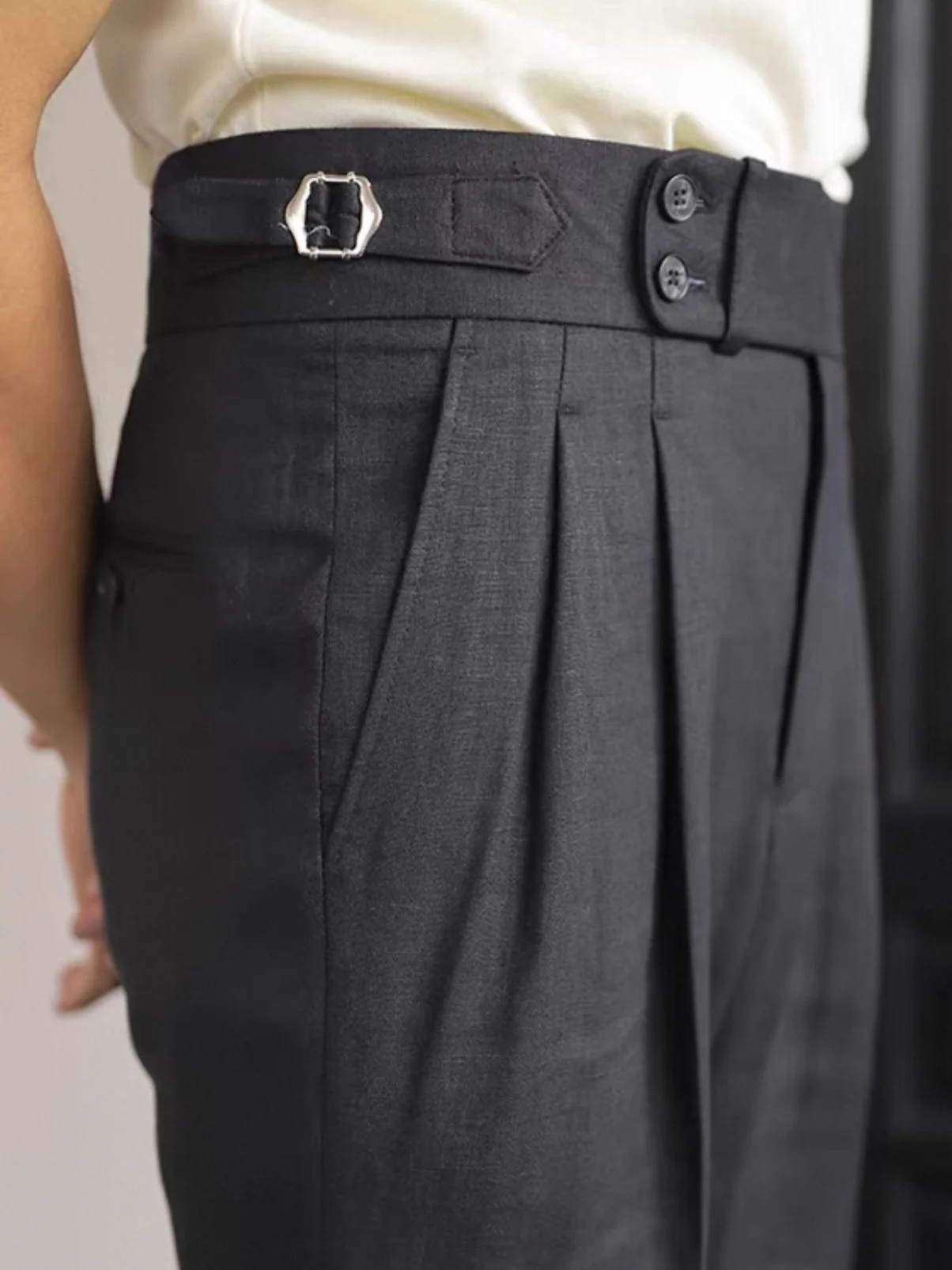Sidetab Linen Trousers Season 2 - Image 5