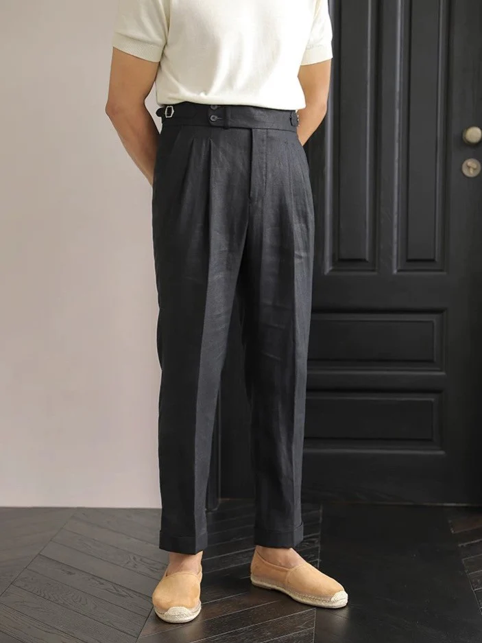 Sidetab Linen Trousers Season 2 - Image 6
