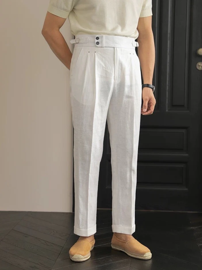 Sidetab Linen Trousers Season 2 - Image 7