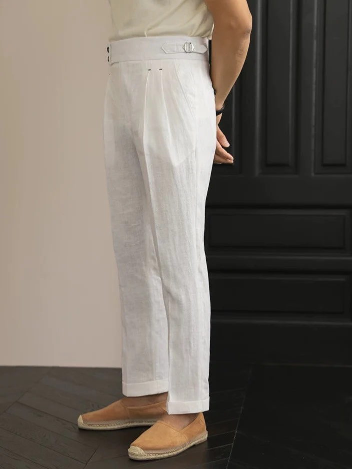 Sidetab Linen Trousers Season 2 - Image 8