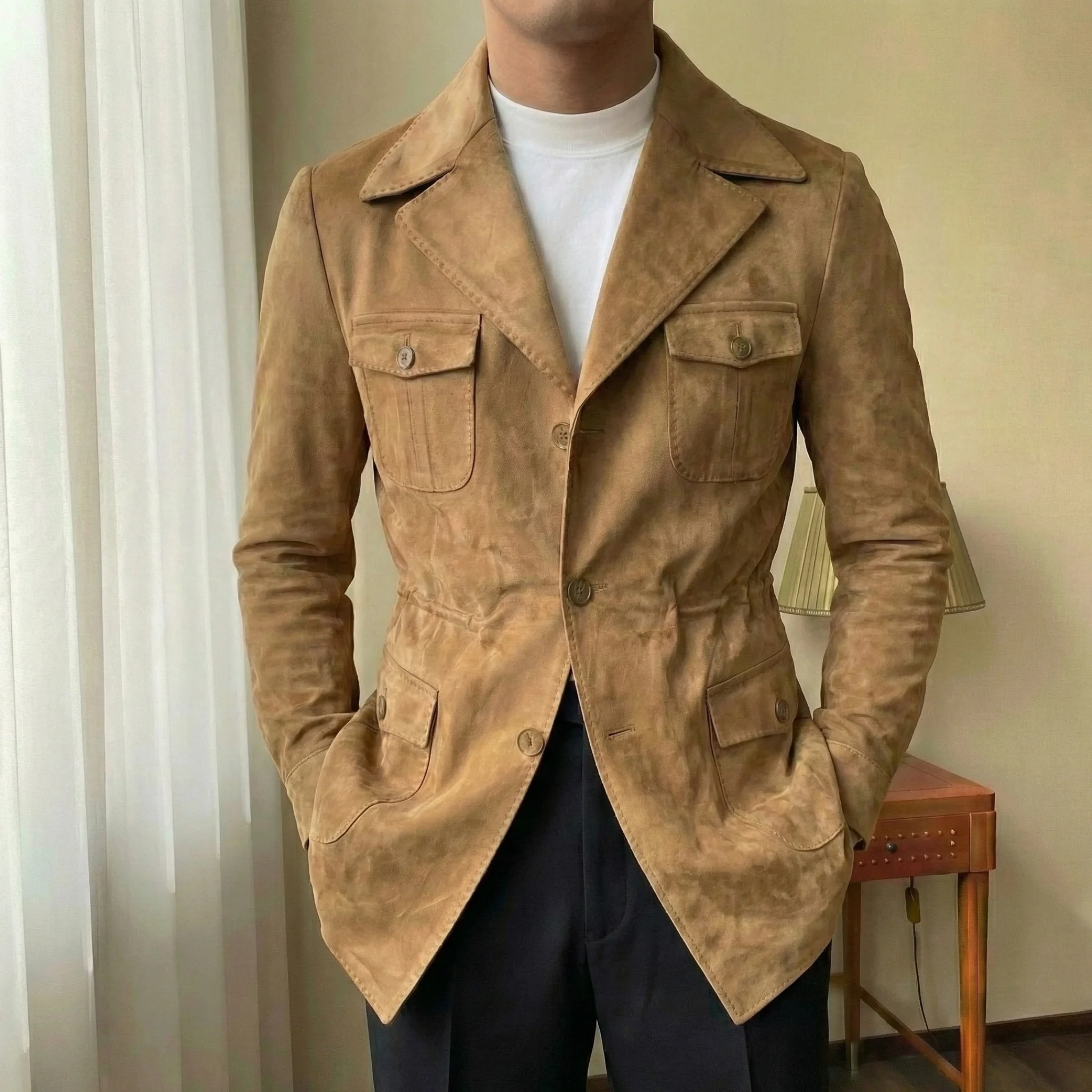 Suede Safari Jacket - Image 3