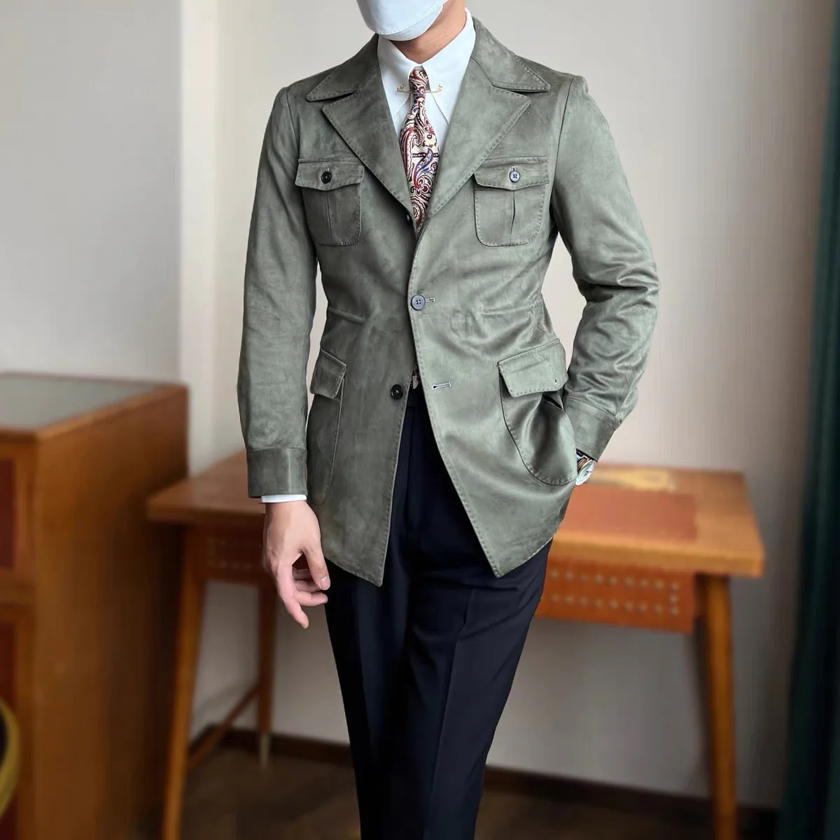 Suede Safari Jacket - Image 6